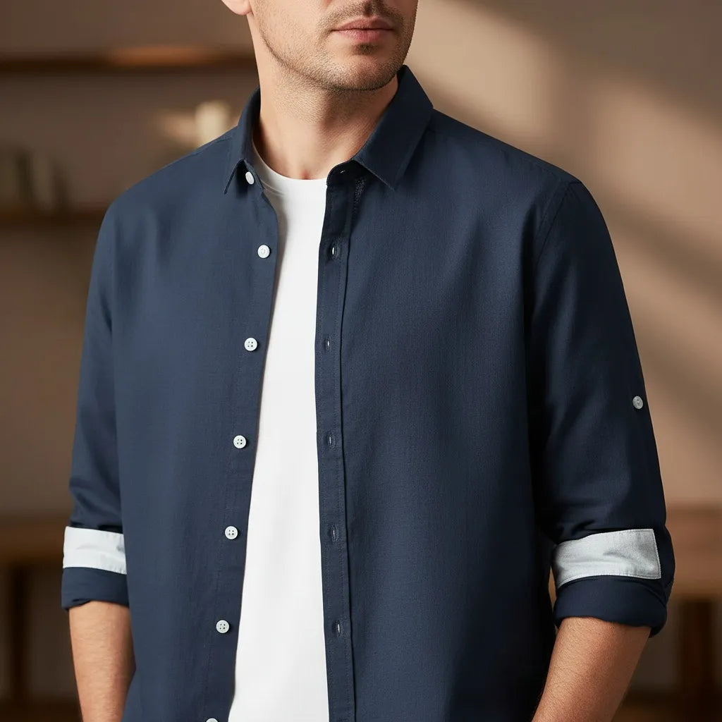 Chemise en Lin Homme Manche Longue - old money style