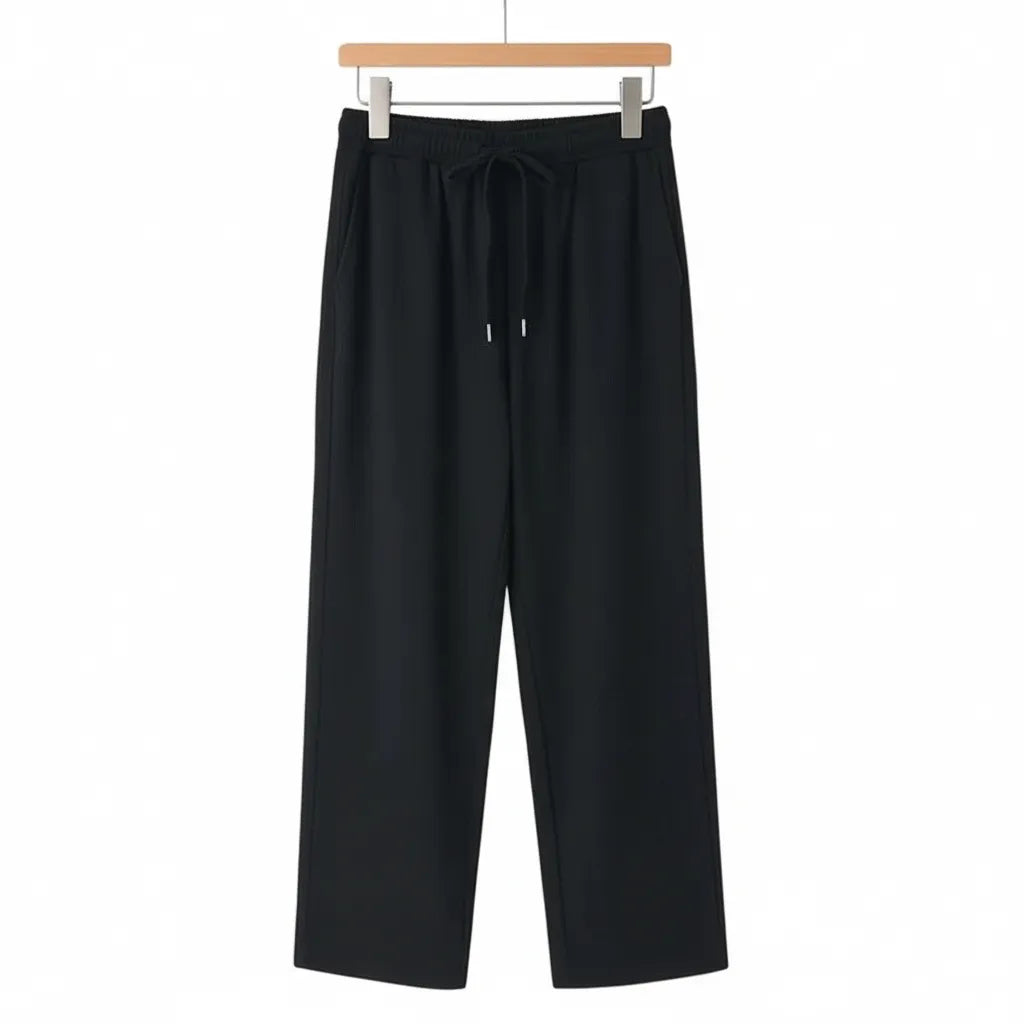 Pantalon en Lin Noir - old money style