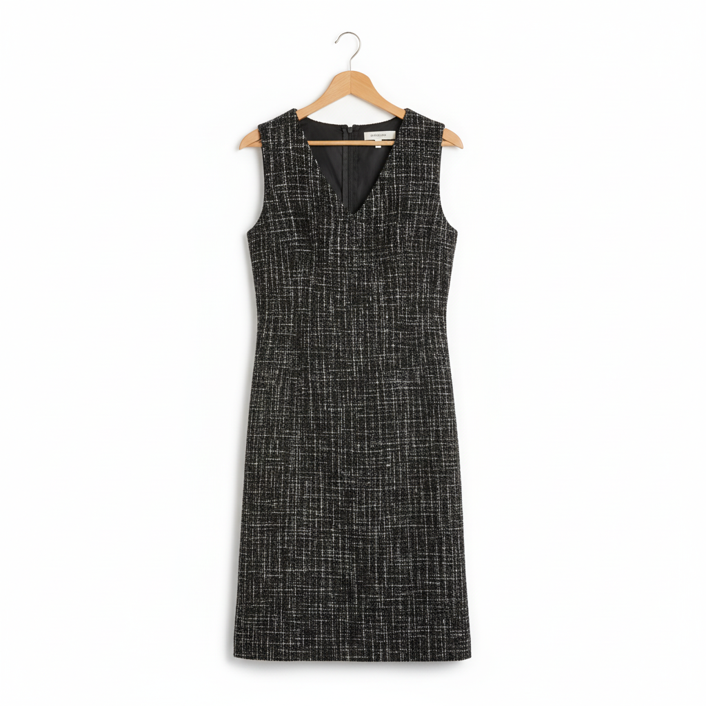 Robe Tweed Noir Noir - My Store